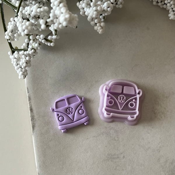 Hippie Bus Cutter | 0.75"-1.25" | Polymer Clay Cutter Earrings