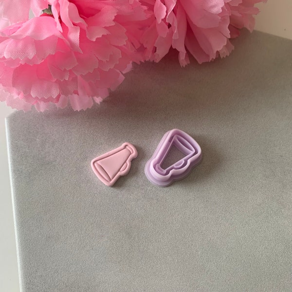 Cheerleader Megaphone Cutter | 0.75"-1.25" | Polymer Clay Cutter Earrings