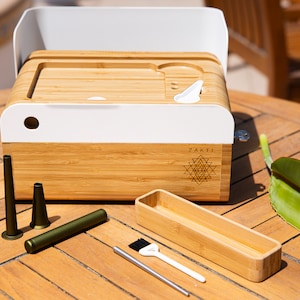 Zakti Stash Box - Locking, Ultra High-End, Bamboo Large Stash Box, Removable Rolling Tray. The Best Plant Medicine Organizer Gift Set