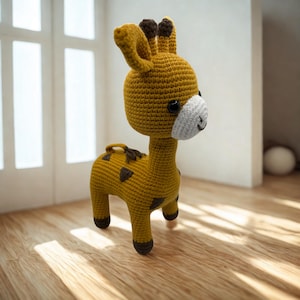 Handmade Crochet Giraffe Plush Toy, Baby Amigurumi Doll