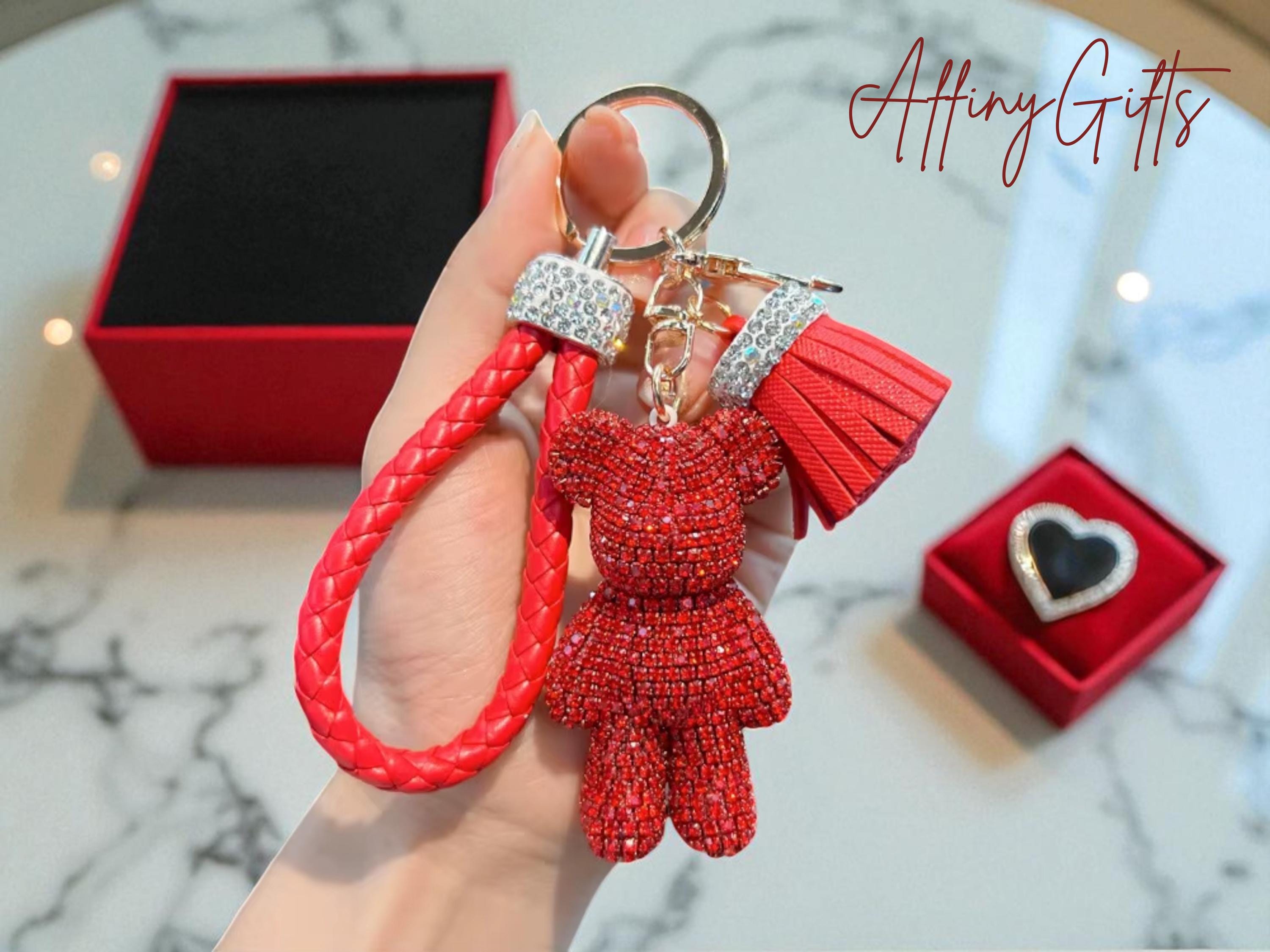 Diamond Painting Lot De 5 Porte-Clés Pour Perroquet Animaux Anime Peinture Diamant Porte-Clés