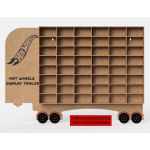 Hotwheels display trailer design, laser cutting files