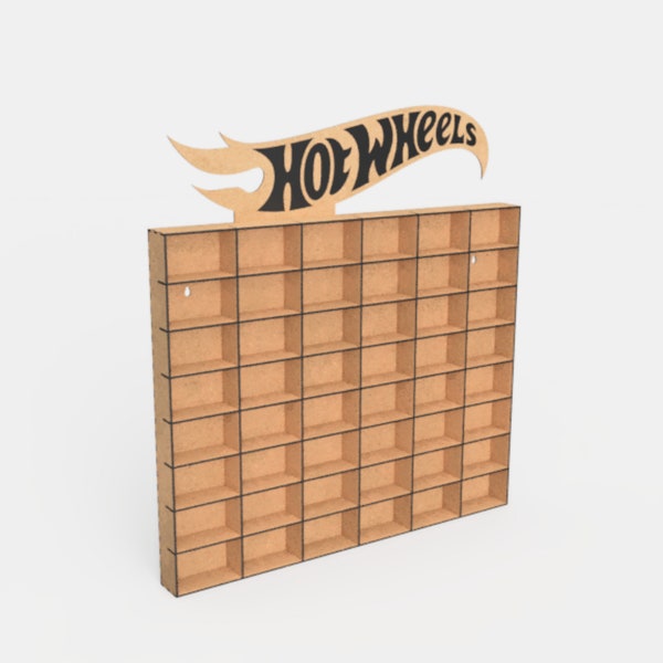 Hotwheels Display with Logo files for laser cutting