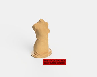 3D Damen Torso Laser Cut Vektordatei (Digitaler Download)