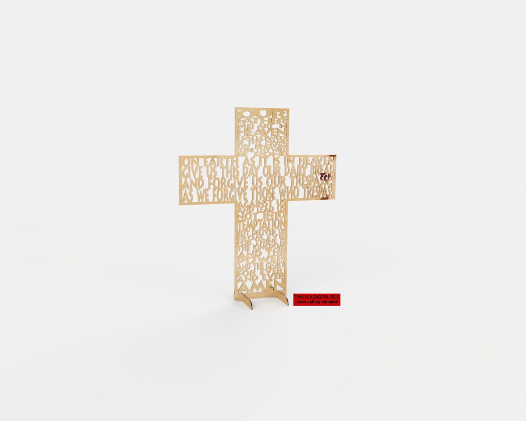 The Lords Prayer Standing Cross Laser Cutting Files - Etsy