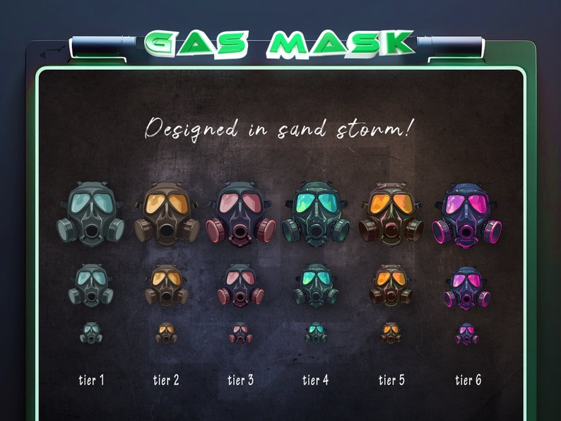 Gas Masks Sub Badges Respirator Subscriber Badges for Twitch Community ...