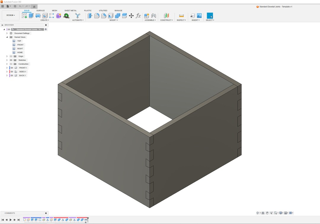 Fusion 360 Dovetail Template Etsy