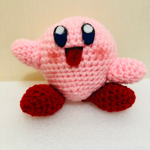 Kirby Nintendo Handmade Crochet Plushie Amigurumi Stuffed Action Figure Doll