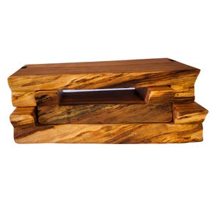 Live Edge Wood Trivet Set of 3: Redwood, Walnut, or Maple with Optional Inlays