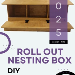 DIY Roll Out Nesting Box Plans: Easy Build, Clean Egg Collection (Digital Download)