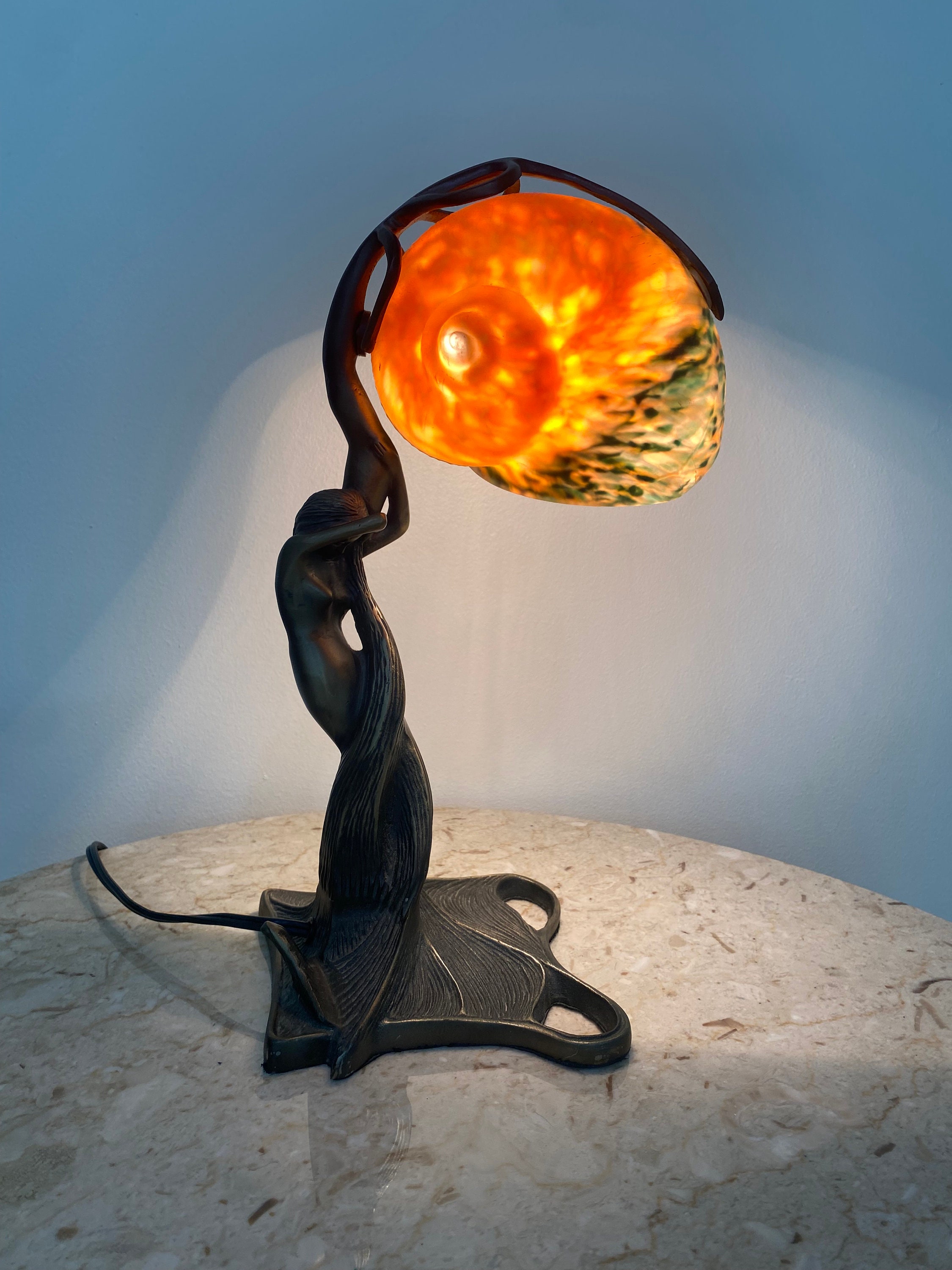 Bronze cheap mermaid lamp