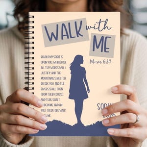 Customized Walk With Me 2026 LDS Youth Theme Scripture Journal Spiral Notebook for Notes Journaling Study Missionary Gift Free Faith Prompts