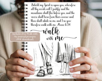 Walk With Me 2026 LDS Youth Theme Scripture Journal Spiral Notebook for Church Notes Seminary Study Missionary Gift with Free Faith Prompts
