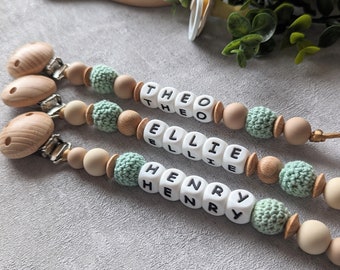 Personalised Dummy clip, dummy chain, Dummy clip, Pacifier holder, Pacifier chain, Pacifier clip, Baby accessories, Baby keepsake gift