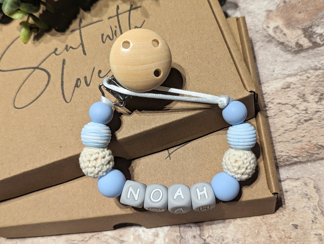 Personalised Dummy Clip Dummy Chain Pacifier Holder Etsy