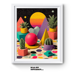 Retro 80s Memphis Pattern Wall Art Poster - Bold Geometric Shapes, Vibrant Colors, Printable Abstract Illustration Decor, Vintage Style 23