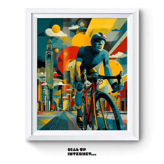 ヴィンテージツールドフランスポスター - デペロスタイルサイクリスト