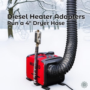 Diesel Heater Duct Adapter: 75mm - 4"  Quiet Flexible HVAC for Heat