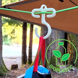 Glow in the Dark Paracord Camping Hooks: Eco-Friendly Bioplastic
