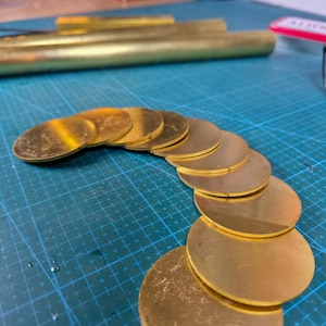 Custom CNC Engraved Brass Coin: Personalized Token, Monogram, Date - Heirloom Gift
