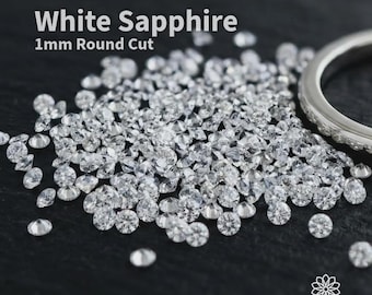 White Sapphire: 1mm Round Cut Lab Stones for Fine Jewellery