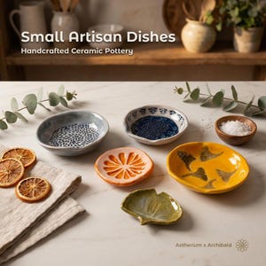 Small Artisan Plates: Handmade Pottery