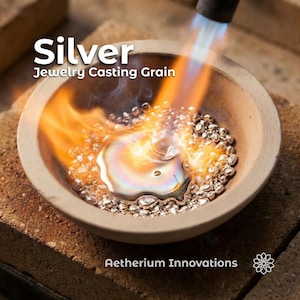 Zilvergegoten korrel: 15 g - fijn zilver of zelfgemaakt sterlingpakket