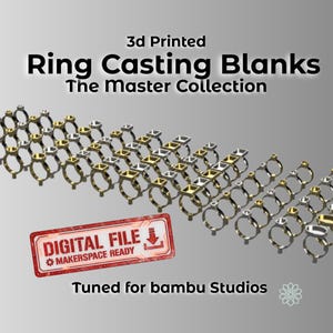 リング鋳造用ブランク：マスターコレクション - Bambu Studios のデジタルプロジェクトファイル