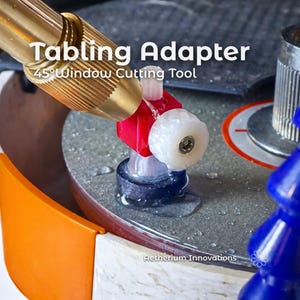 Tabling Adapter: 45-Degree Window Cutting Jig for 6mm dop stick