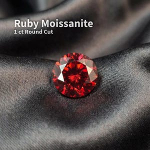 Round Cut Ruby: 1 ct / 6.5 mm Brilliant Cut Lab Stone