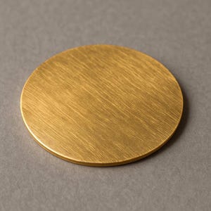 Raw Brass Disk Blank: 2&quot; Round for Jewelry Making, CNC Engraving