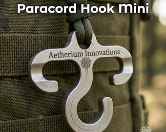 Mini Paracord Hooks | Backpacking, Camping & Outdoor Storage Gear - Machined Aluminum