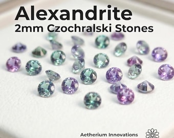 Czochralski Alexandrite: 2mm Round Cut Lab Stones for Luxury Jewellery