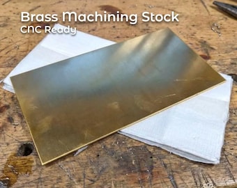 Brass Sheet Plate: CNC Machining Stock - 100 x 200mm / 4 x 8"