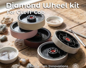 Diamond Wheel Set | Lapidary & Metal Polishing Tools | Fits Cut n Cab
