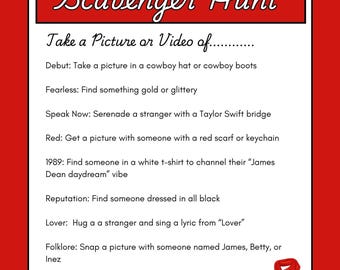 Bachelorette Scavenger Hunt