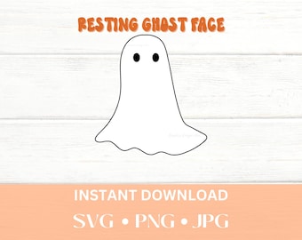 cute ghost PNG, cute ghost SVG, trendy Halloween PNG, spooky season svg