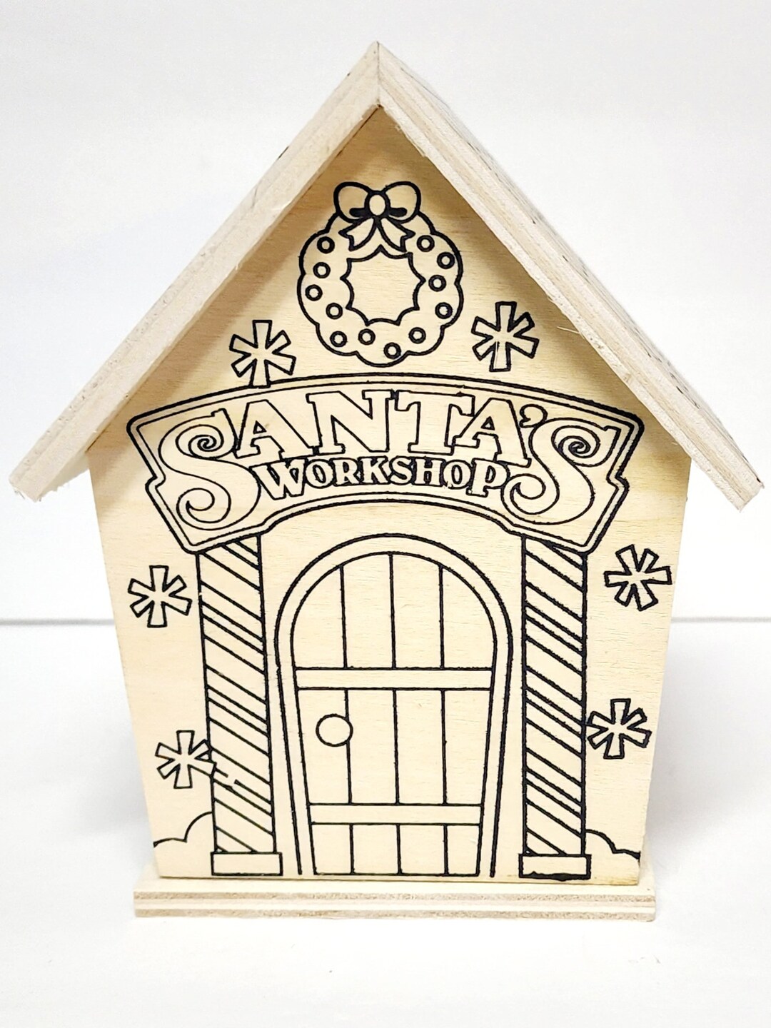 DIY 3D Wood Santa's Workshop Kids Craft - Etsy