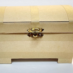 Cajas de tesoros de papel maché listas para decorar: 4 x 3 x 3 pulgadas