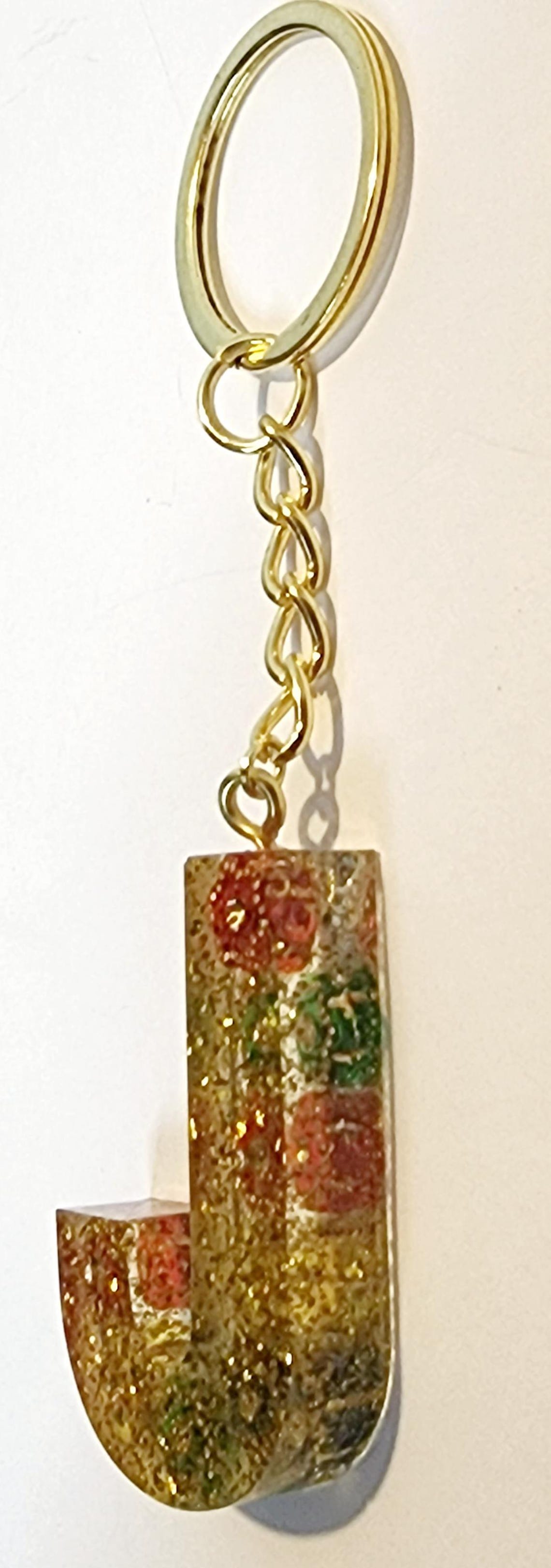 Resin Letter J Keychain – Gold Glitter, Space Galaxy Theme - Etsy