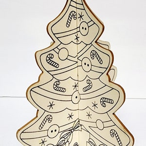 DIY 3D Wood Christmas Tree Kids Decoration