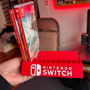 Organizador de juegos Nintendo Switch™ - Soporte impreso en 3D para 12 juegos | Idea de regalo perfecta