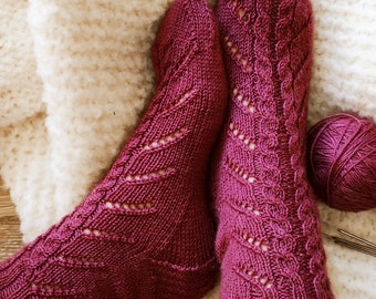 Wool Socks Knitting Pattern: DIY Cozy Socks (Digital Download PDF)
