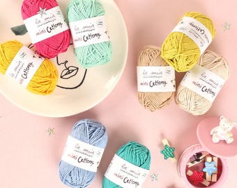 Mini Cottony 20-Pack 25g Colorful Hand Knitting Yarn