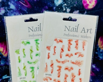 2 Sheets Nail Decals |Nail Art Stickers