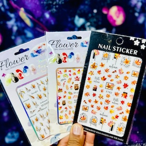 Fall Leaves Nail Stickers |Autumn Nail Stickers
