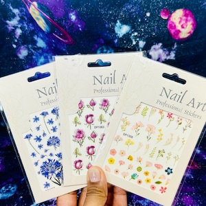 Beautiful Flower Nail Stickers | Nail Decals | Nail Art Stickers