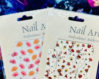 Spring Floral Nail Art Stickers