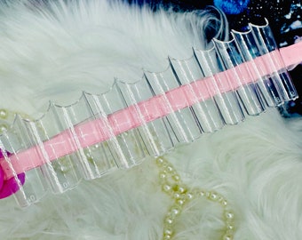 Long Square C-Curve Nail Tips: Clear False Nails, 500pcs