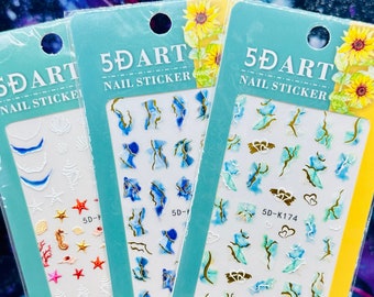 Mermaid 5D Nail Art Stickers